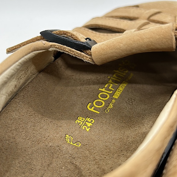 Birkenstock Footprints Tan Buckle Sandals Shoes **Size 38/Size 7-7.5** 🌸🌸 - Picture 8 of 10